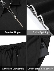 Ensemble décontracté deux pièces pour homme, respirant, séchage rapide, short à manches courtes élastique, t-shirts personnalisés avec logo, impression polo - Product Image 2