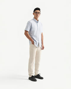 Camisa informal de manga corta sólida para hombre, ajustada, estilo clásico, Otoño, transpirable, Media manga, Vietnam por Routine - Product Image 4