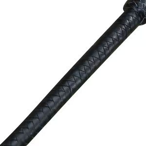 Fouet de taureau en cuir de tissage de qualité supérieure 12 tresses de 3 pieds de long fouet d'entraînement équestre fait à la main pour l'équitation, pratique de la cible - Product Image 4
