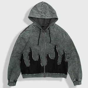 Sudadera con capucha extragrande para hombre, estilo acid wash, desgastada, mezcla de algodón suave, manga larga, cálida, cómoda, informal - Product Image 1