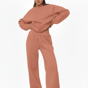 Conjunto Deportivo Informal de Dos Piezas para Mujer, Transpirable y Cómodo, para Otoño, Estilo Deportivo Informal para el Día a Día - Product Image 1