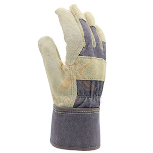 Wholesale Leather Anti-Slip Fire Proof Waterproof Breathable Comfortable Protective Working <b>Gloves</b> with Safety Cuff - Product Image 3