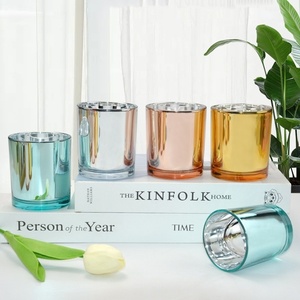 2025 Supplier Unique Engraved Logo Silver Electroplated Glass Candle <b>Jars</b> Elegant Candle Holders & Lanterns for Wholesalers - Product Image 2