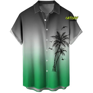 เสื้อเชิ้ตแขนสั้นสำหรับผู้ชายเสื้อคอปกสไตล์วันหยุดและอินเทรนด์เสื้อเชิ้ตแขนสั้นพิมพ์ลายสำหรับผู้ชาย - Product Image 5