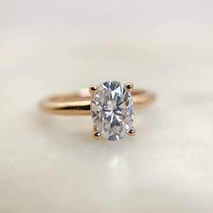 5x7mm corte ovalado blanco CZ plata anillo de compromiso solitario mujeres clásico promesa boda aniversario joyería proveedor - Product Image 5