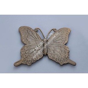 Bandeja Decorativa de Metal con Diseño de Mariposa Antigua, Bandeja de Servicio Artesanal de Estilo Vintage, Bandeja para Exhibición de Frutas, Decoración del Hogar, 100 Piezas - Product Image 1