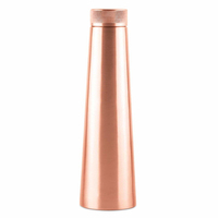 Botella de agua al vacío con aislamiento inoxidable de cobre metálico más vendida de la mejor calidad, vaso termo con botella con tapa