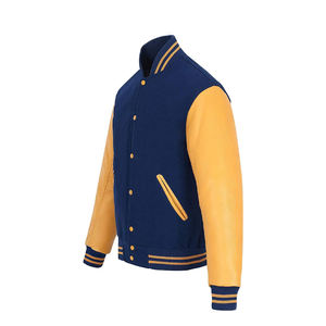 Venta al por mayor de alta calidad de impresión personalizada de manga larga hombres Letterman chaqueta lisa en blanco Varsity chaquetas de béisbol - Product Image 2