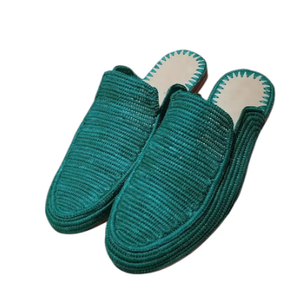 Zapatos de Verano para Mujer, Sandalias de Rafia, Zapatos de Rafia, Sandalias Planas Marroquíes, Sandalias de Paja, Calzado de Playa Estilo Boho Chic - Product Image 2