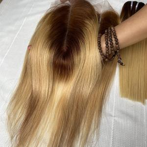 Extensión de cabello virgen Camboyano con cutícula alineada de visón del vendedor 613 cabello Remy recto de hueso crudo vietnamita con encaje negro - Product Image 4