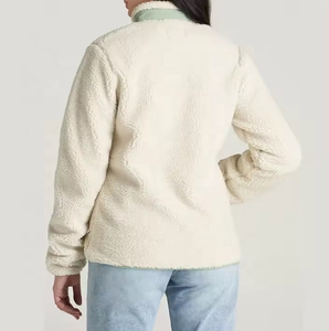 Vente en gros, offre spéciale, vêtements d'hiver, veste colorée en polaire à manches longues, veste personnalisée à fermeture éclair pour femmes respirante grande taille - Product Image 4