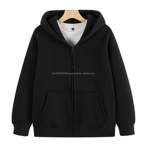 High-quality 500 GSM Heavy Weight Cotton <b>Zipper</b> Hooded Custom Puff Printed Hoodie Oversize Blank Unisex Hoodie - Product Image 1