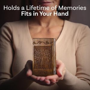Wooden Handmade Mini Cremation Urn <b>Box</b> <b>for</b> <b>Ashes</b> Wooden Urn <b>for</b> Human <b>Ashes</b> Suitable <b>for</b> Burial <b>for</b> Men Women Mom Dad - Product Image 5