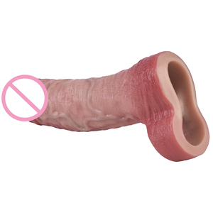 זכר מינית זכר רטט הפין שרוול 100% דילדו חלול עמיד למים עם 10 מצב עיכוב ejaculation הגברי extender צעצועים - Product Image 4
