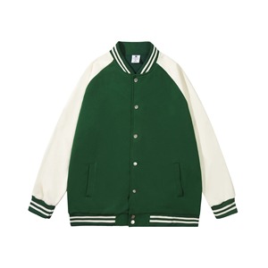 Chaqueta universitaria a rayas de béisbol de alta calidad para hombre con cuello levantado y botones delanteros de manga larga - Product Image 4