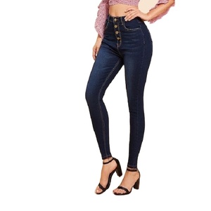 กางเกงผ้ายีนส์สีน้ำเงินแบบลำลองสำหรับผู้หญิงผ้าสแปนเด็กซ์มีซิปดีไซน์ปรับปรุงสำหรับผู้หญิงจากผู้จำหน่าย BD - Product Image 6