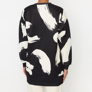 Sweat-shirt à capuche en polaire surdimensionné pour femme personnalisé pour l'hiver, imprimé sur le devant, écologique, respirant, séchage rapide, grande taille - Product Image 5