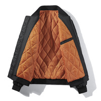 Veste bomber MA-1 personnalisée en nylon imperméable unisexe, coupe-vent noir personnalisé