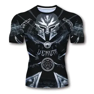 Camisetas de entrenamiento de gimnasio personalizadas para hombre, cómodas camisetas de entrenamiento de hombro tejidas de algodón con estampado de gran tamaño - Product Image 6