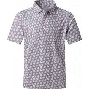 เสื้อโปโลสำหรับผู้ชายเสื้อโปโลปักโลโก้ผ้าแคนวาสลายพื้น - Product Image 5