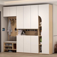 Mueble de Entrada Moderno de Madera Personalizable, Mueble para Zapatos y Almacenamiento para Sala de Estar