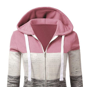 2025 nouveau gros à la mode fermeture éclair complète sweats à capuche pour femmes Anti-boulochage logo personnalisé fermeture éclair respirante pour femmes sweats à capuche - Product Image 4