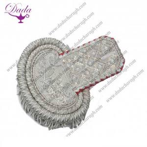 Embellecedor de flecos de alambre de lingotes de oro, charreteras de tablero de hombro bordadas para disfraz de uniforme, tipo de insignia cosida - Product Image 3