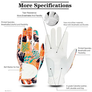 Guantes de Golf Deportivos para Zurdos de Alta Calidad al por Mayor con Empaque Personalizado, Cuero PU de Color para Agarre Firme del Palo - Product Image 2