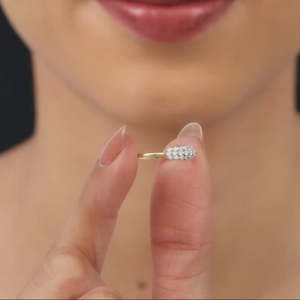 แหวนเพชรออร่าระยิบระยับทองคำแท้ 14K - สไตล์ทันสมัย - Product Image 4