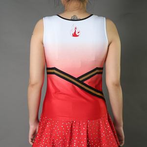 Uniformes de cheerleading personnalisés pour filles, taille jeunesse, design OEM, motif, utilisation scolaire, ensembles de cheerleaders en gros, 100% polyester - Product Image 5