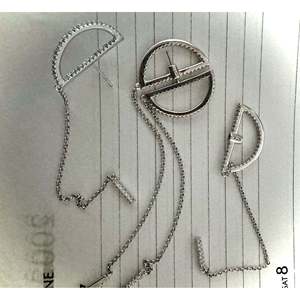 NOVAMART Fine Sterling Silver Half <b>Moon</b> Drop Earrings-Fashion Statement Wholesale Export - Product Image 1