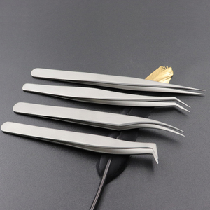 Pinzas de extensión de pestañas de acero inoxidable de color personalizado Pinzas de pestañas de Venta caliente Productos de tendencia - Product Image 3