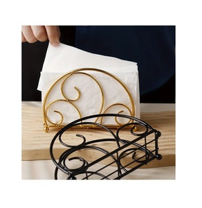 Fournisseurs en gros de porte-serviettes en argenterie Décoration d'hôtel Porte-serviettes Vaisselle classique Porte-mouchoirs à bas prix - Product Image 2