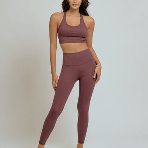 Ensemble de yoga pour femmes le plus vendu, vêtements de sport de qualité supérieure, legging et short 2 pièces, uni, décontracté, en toile, skinny - Product Image 6