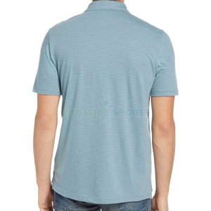 เสื้อยืดสำหรับผู้ชายเสื้อโปโลผ้าฝ้ายแขนสั้นแห้งเร็วเสื้อยืดกีฬากอล์ฟแบบเรียบ100% - Product Image 2