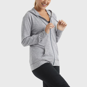 Sudadera con Capucha y Cremallera para Mujer, con Logotipo Personalizado de Alta Calidad, Tejido de Punto, Precio Económico al por Mayor - Product Image 4