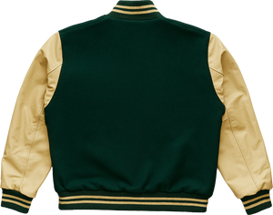 Chaqueta Varsity de cuero para hombres con cualquier personalización Parche bordado Zip Up Bomber Style Ribbed Cuff Streetwear - Product Image 6