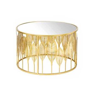 Table basse moderne en fer et verre de couleur personnalisée, écologique, facile à nettoyer, meubles de salon - Product Image 3