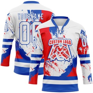 Lace Ice Hockey Jersey Factory Direct Custom Team Uniform 100% Polyester Sublimation Anti-Bacterial Quick Dry Custom Team Name - Product Image 4