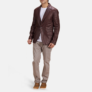 Robe Costume Manteau Homme Business Casual Blazers 2024 Printemps Automne Mode Nouveau Veste en cuir à revers pour hommes Vestes Letterman - Product Image 2