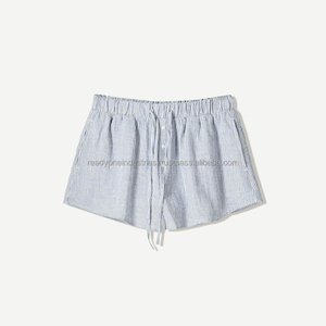 Conjunto de Pijamas de Punto Casuales de Verano para Mujer Estilo Europeo Americano, Secado Rápido, Diseño Personalizado con Cierre de Cintura Elástica - Product Image 6