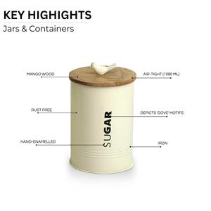 Pot en métal chic avec couvercle sécurisé Durable pour décor élégant de maison et de cuisine pour le stockage des aliments secs pour l'approvisionnement en vrac. - Product Image 4