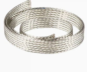 Ruban conducteur flexible de qualité supérieure, fabriqué en fil de cuivre étamé, tresse de cuivre étamé plate, brillant, largeur 1/4 po, longueur 25 pi - Product Image 6