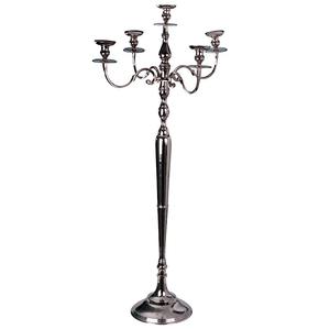 Candelabro de Aluminio Hecho a Mano de 5 Brazos con Acabado Plateado para Decoración del Hogar y Bodas, Candelabro de Pie para Navidad - Product Image 4