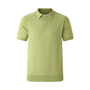 Jersey de negocios informal de verano de gama alta para hombre para Polo Simple Color sólido Anti-Pilling Light Mature Style 'Old Knitting - Product Image 2