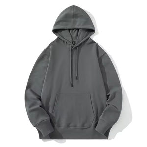 Venta al por mayor personalizado peso pesado Boxy algodón polar hombres sudaderas con capucha corta invierno sólido 100% algodón personalizado logotipo bolsillo transpirable - Product Image 1