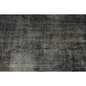 พรมขนสัตว์วินเทจรักษ์โลก ขนาด 2.6x7.3 ฟุต (80x223 ซม.) สีเทา ลายตะวันตกเฉียงใต้แบบตุรกี พร้อมลวดลายปะติดและแผ่นรองยางลาเท็กซ์ - Product Image 5