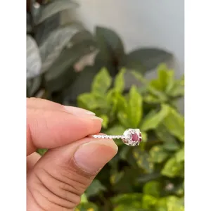 925 <b>Silver</b> Natural Ruby <b>Statement</b> <b>Ring</b> 24K Gold Plated Boho Style Romantic Everyday Wear Gemstone <b>Ring</b> - Product Image 4