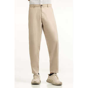 Pantalones de Hombre de Pana 100% Algodón, Corte Regular, MN-TRC-SS25-023, Logotipo Personalizable, Botones y Cremalleras Rectas, Pantalones de Traje Formales - Product Image 1