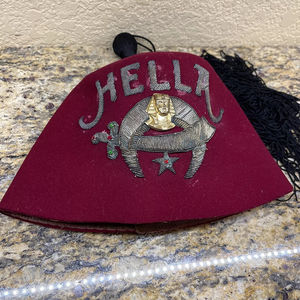 Chapeau Fez Vintage Shriners en Laine Marron avec Pompon, Chapeau Maçonnique de Haute Qualité, Personnalisé, Meilleure Vente, Fez Très Demandé - Product Image 5